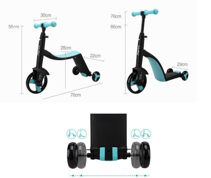 3 i 1 Scooter för barn