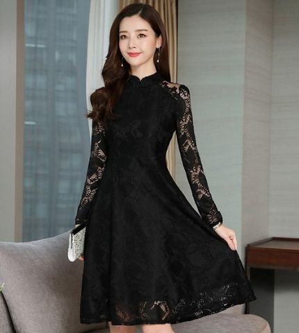 Kvinnor Spets Mini klänning