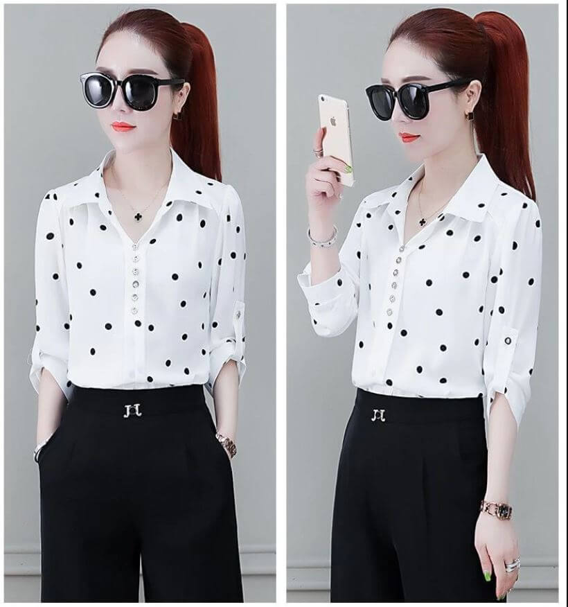 Kvinnors chiffongblus