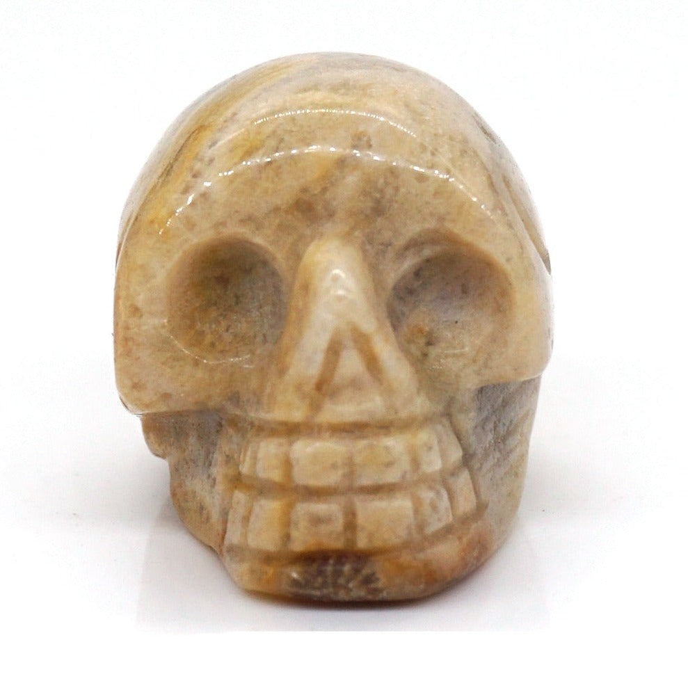 Naturlig dödskalle kristall sten