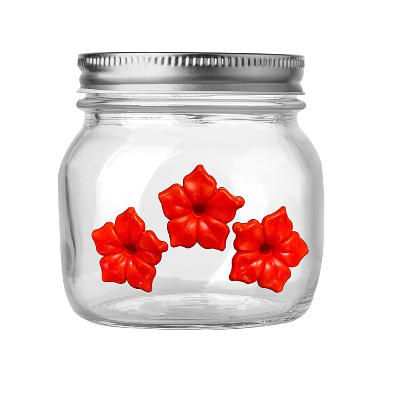 Kolibri Feeder Jar med portar blomma