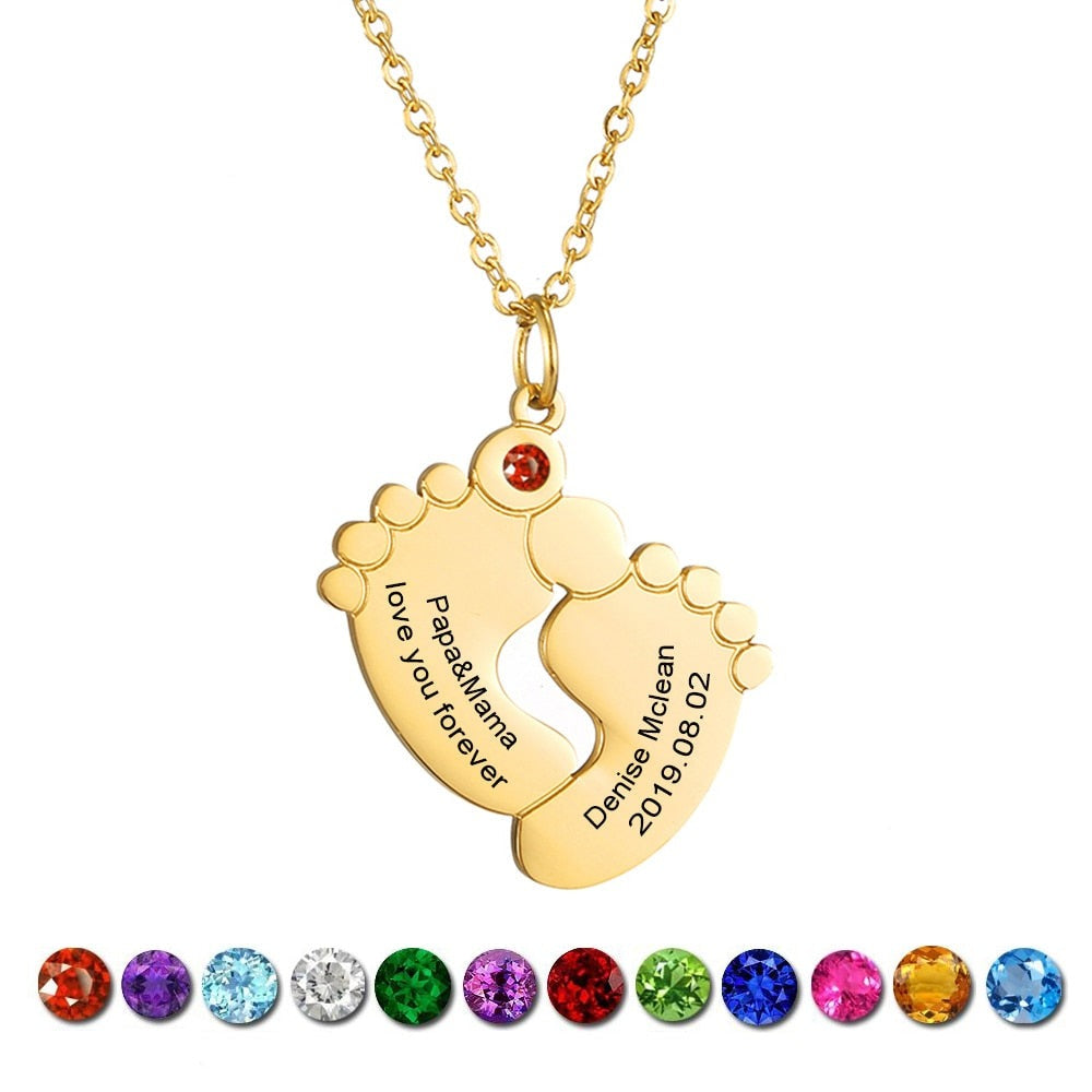 Custom Baby Feet halsband