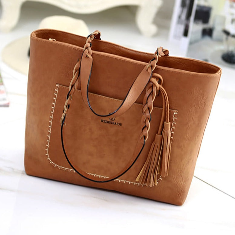 Skulderväska i läder för kvinnor