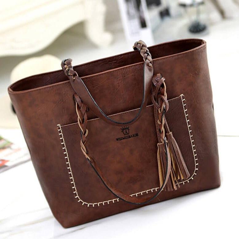 Skulderväska i läder för kvinnor