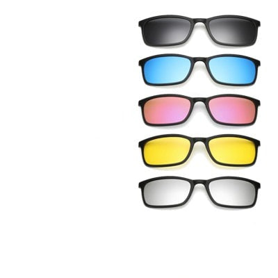 Magnetiska polariserade glasögon med clips