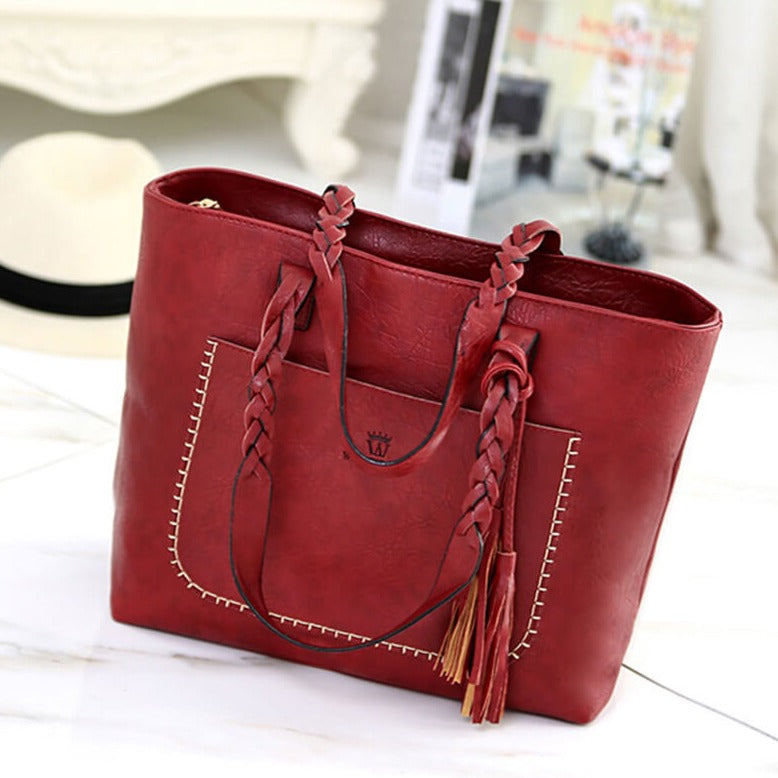 Skulderväska i läder för kvinnor