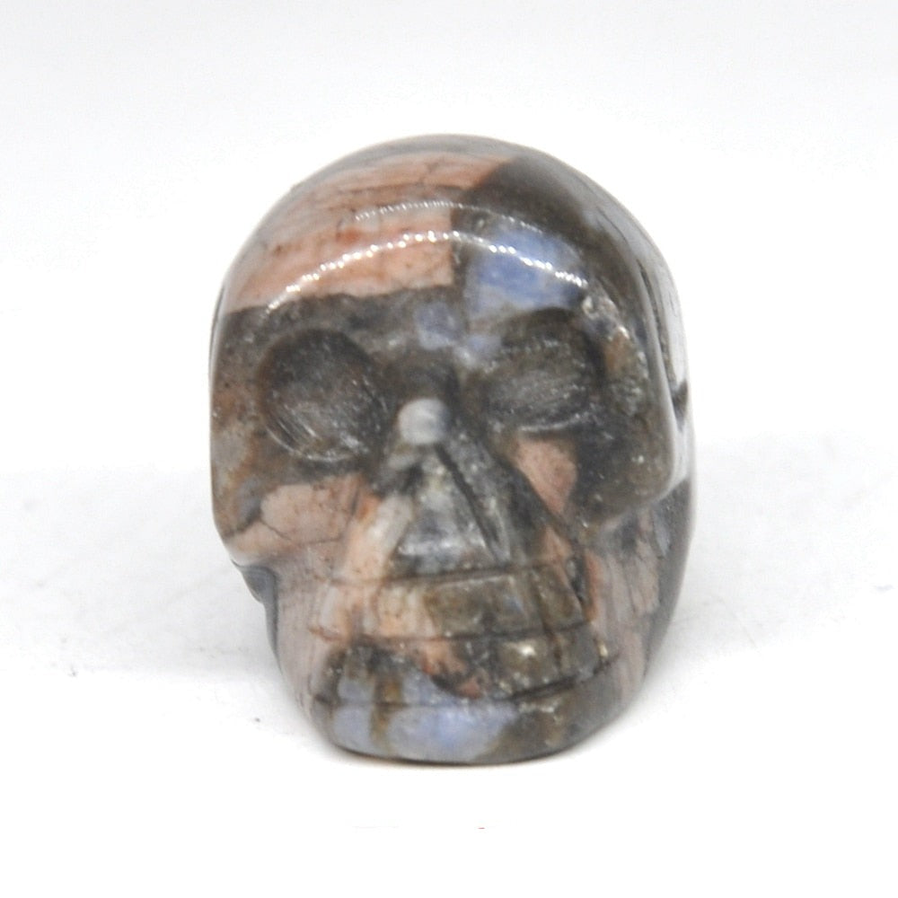 Naturlig dödskalle kristall sten