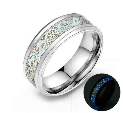 Lysande keltisk drake ring