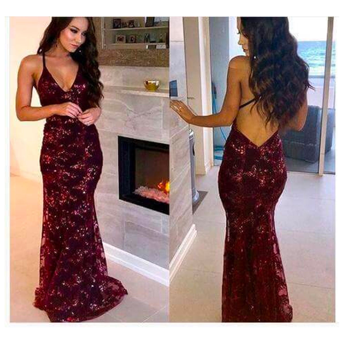 Kvinnor sjöjungfru klänning