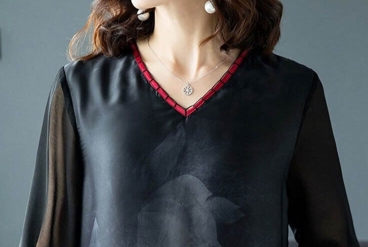 Klänning i äkta mjukt silke