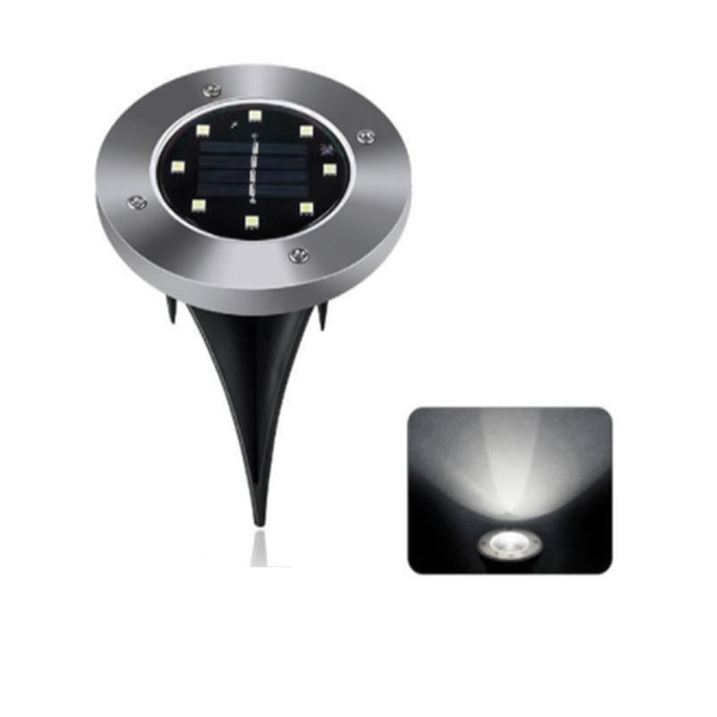 8 lysdioder utomhus Solar Disk Light