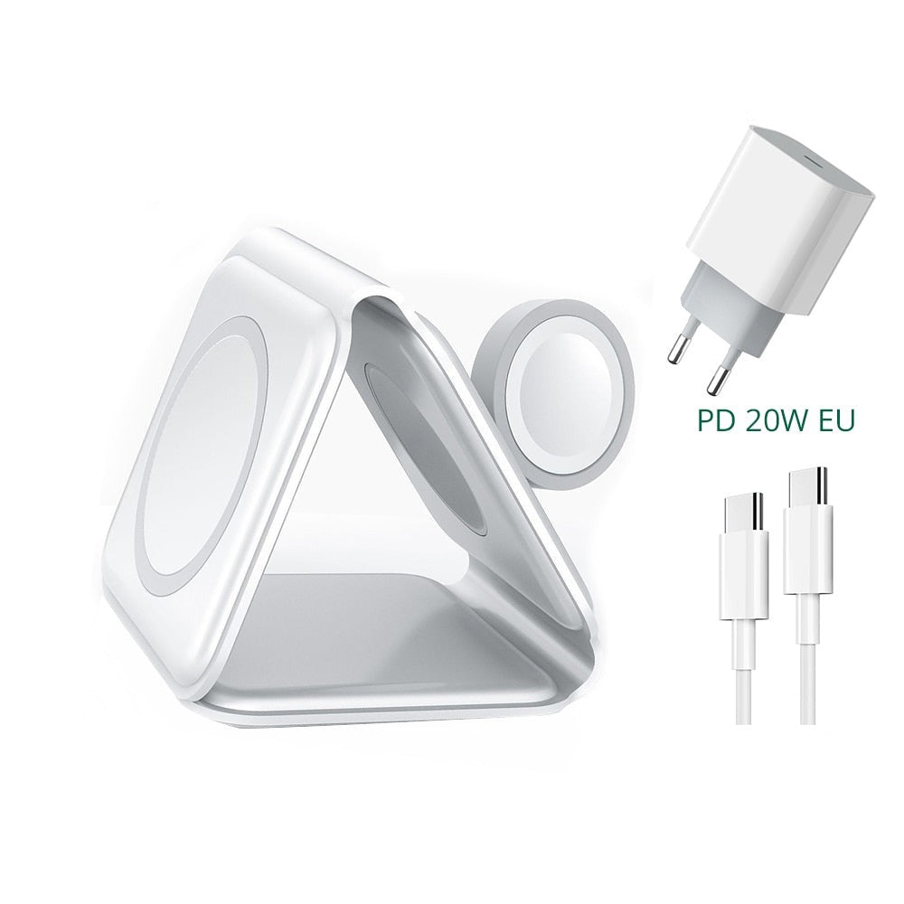 Vikbar magnetisk trådlös laddare