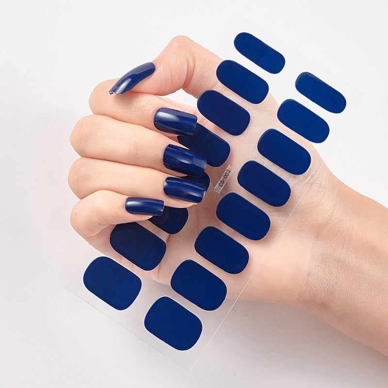 Solid Colors nagelklistermärken (16 tips/set)