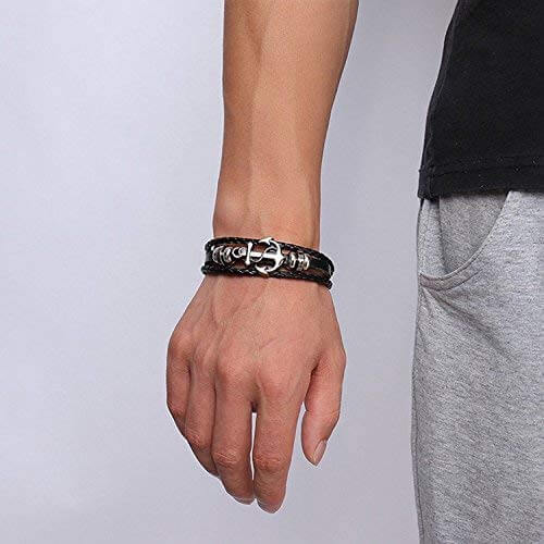 Ankare läderarmband