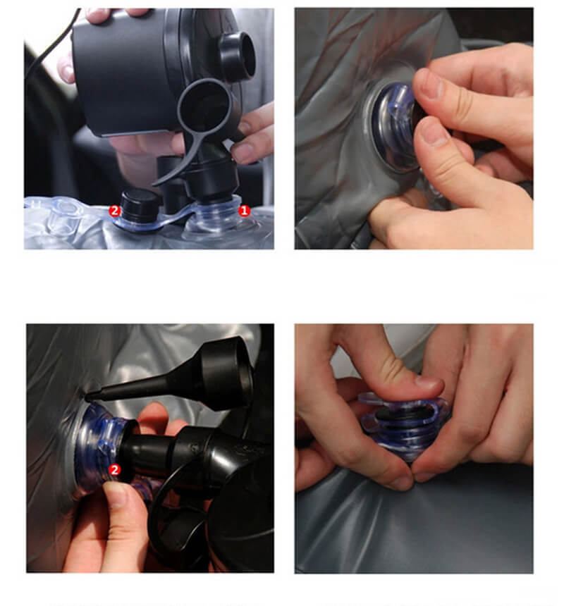 Uppblåsbar bilbaksätesmadrass