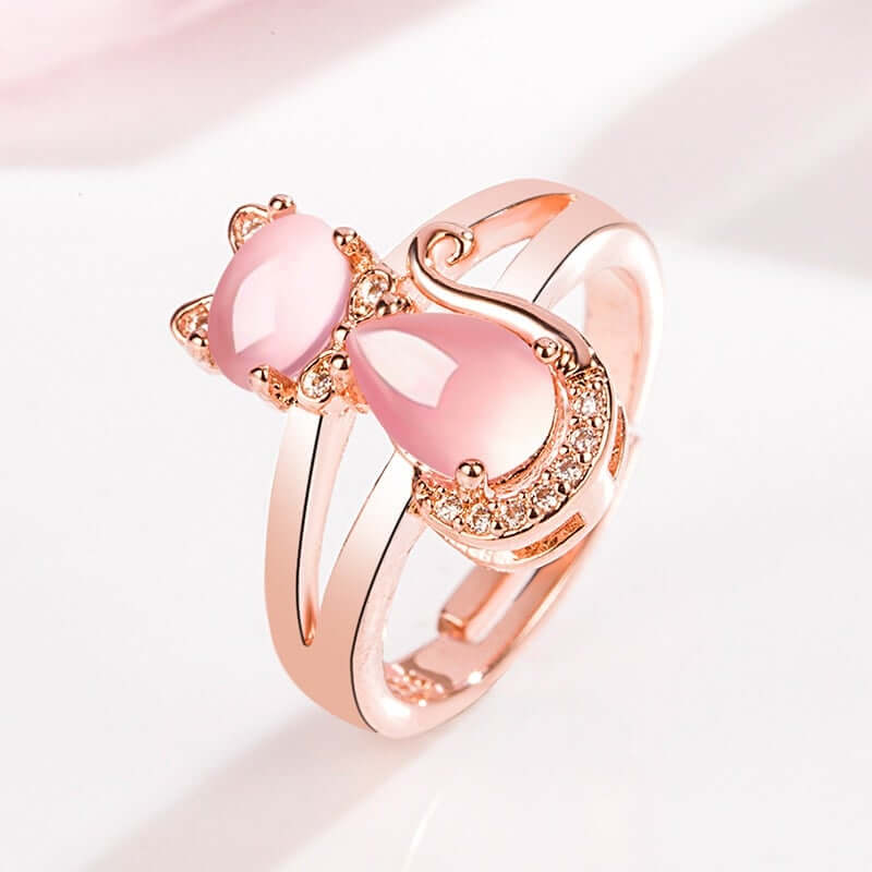 Opal katt ring