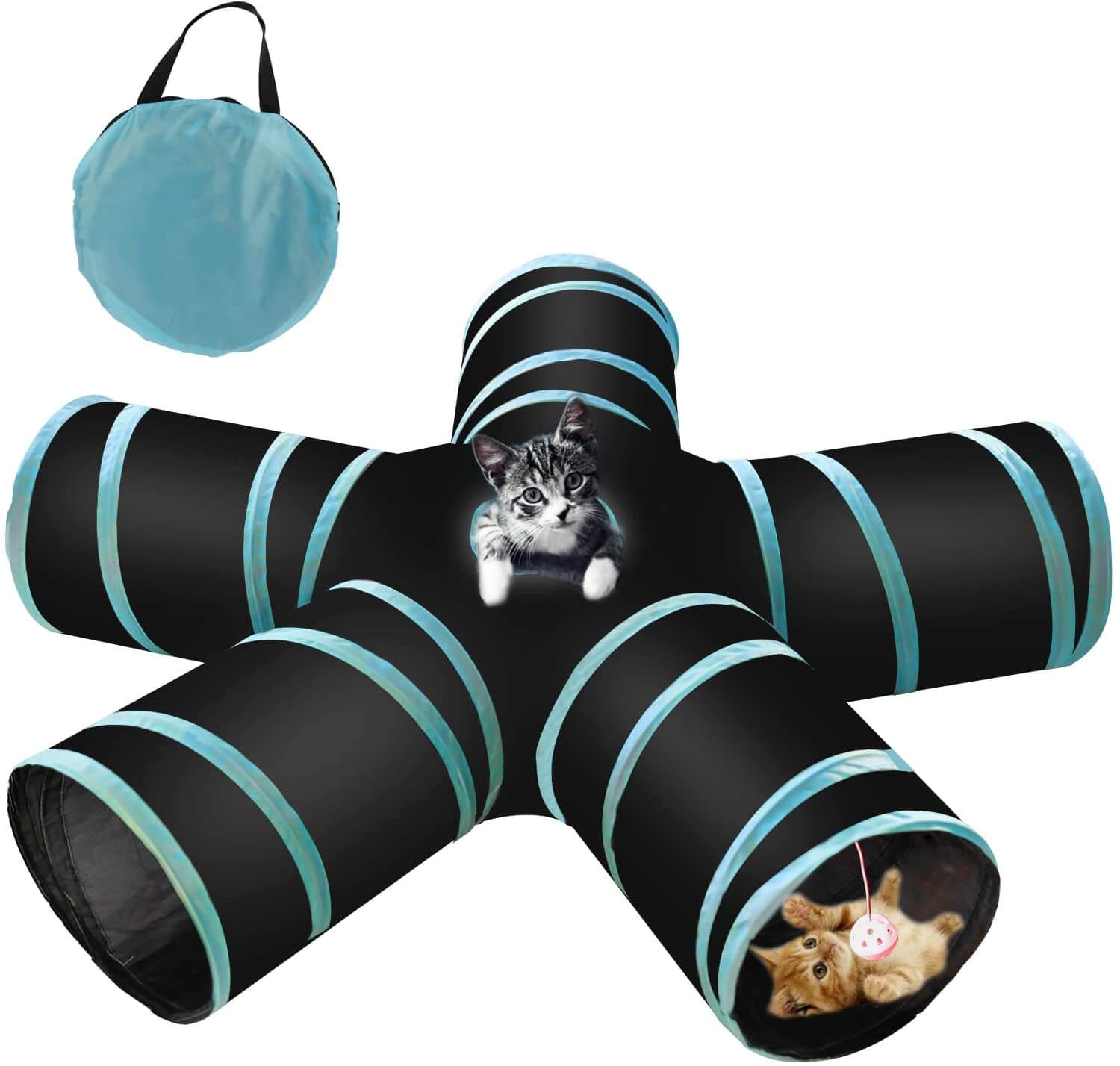 Fällbar Kattleksakstunnel