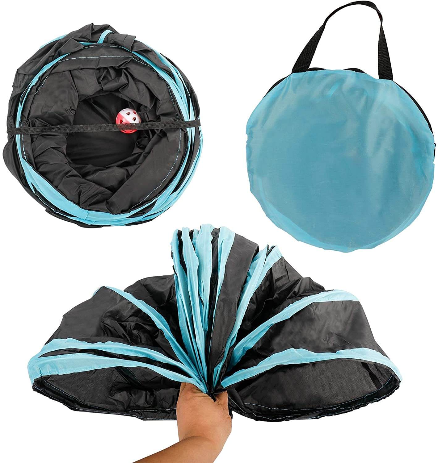 Fällbar Kattleksakstunnel