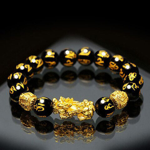 Black Obisidian Feng Shui Armband