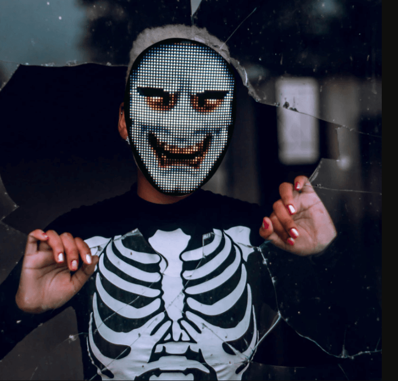 Digital mask som omvandlar ansiktet