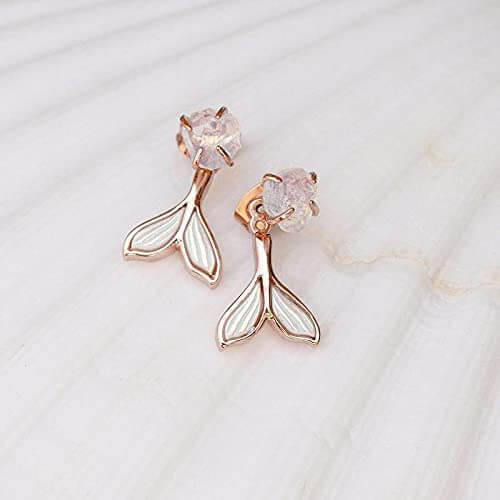 Sjöjungfru svans örhängen