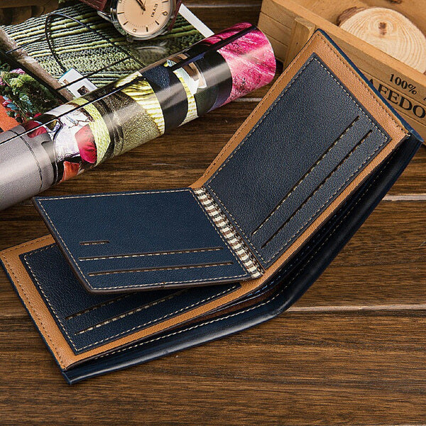 PU läder casual plånbok för män