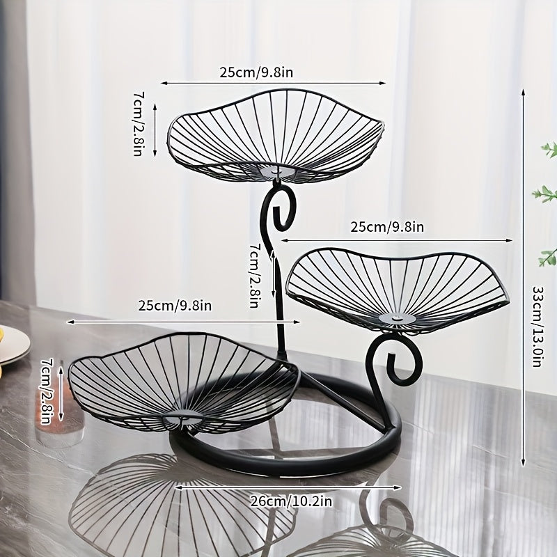 3-vånings Fruktskålsställ för Snacks och Desserter 7