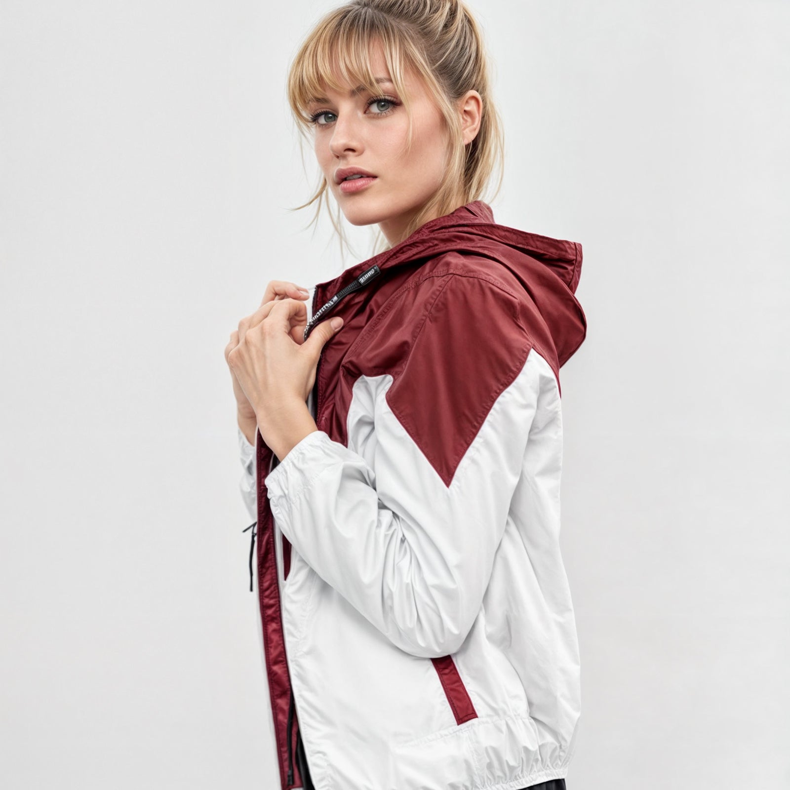 Tvåfärgad vindjacka