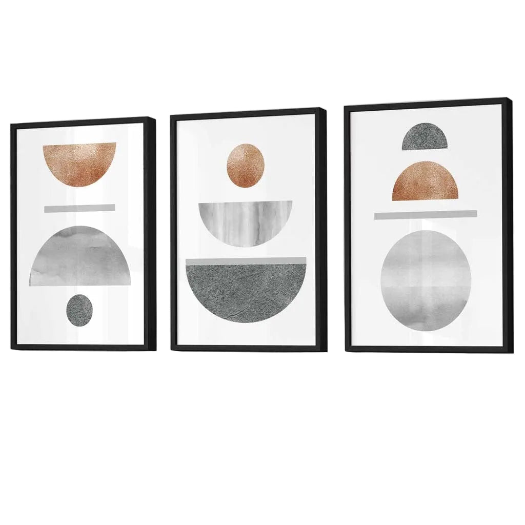 Abstrakt Geometrisk Väggkonst Set för Heminredning 0