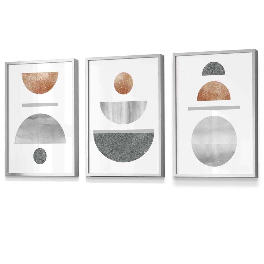 Abstrakt Geometrisk Väggkonst Set för Heminredning 2