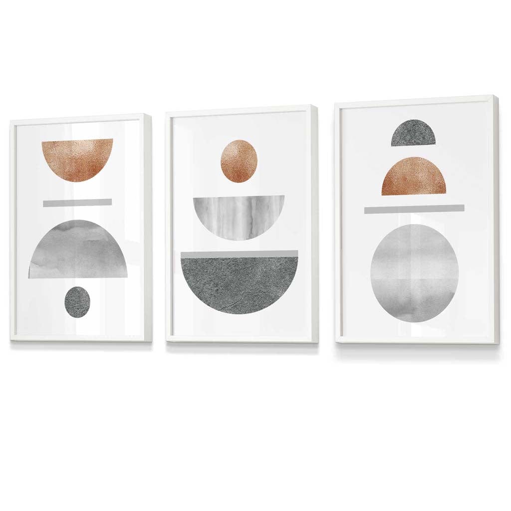Abstrakt Geometrisk Väggkonst Set för Heminredning 3