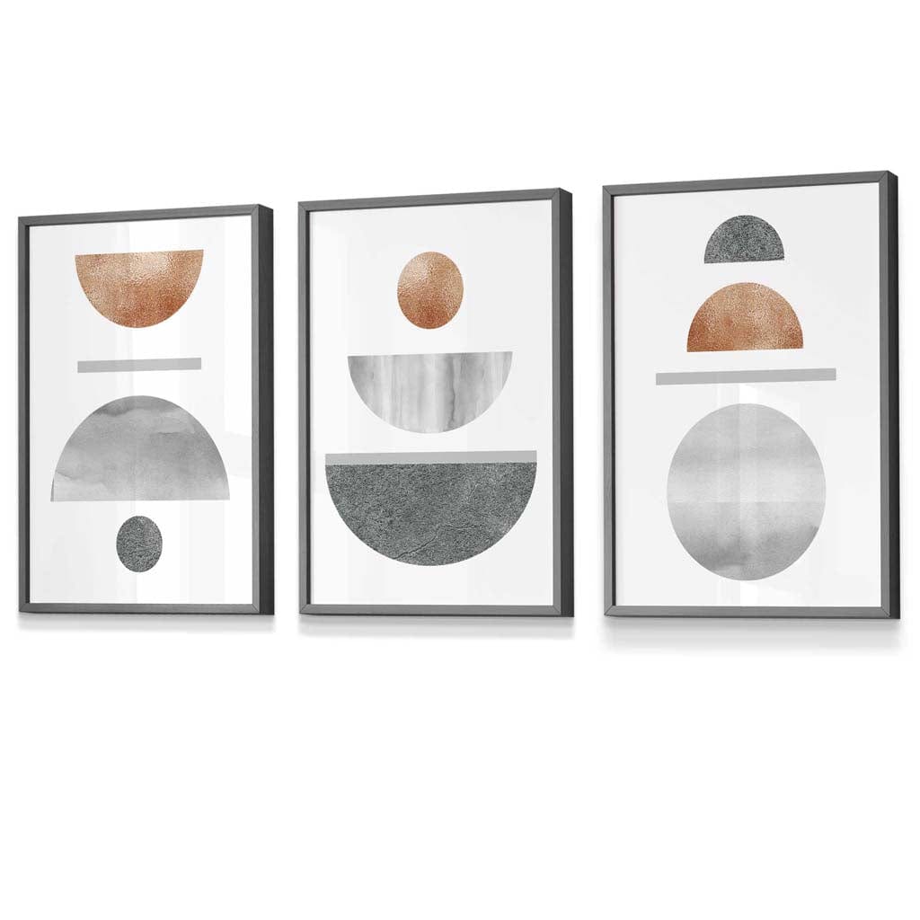 Abstrakt Geometrisk Väggkonst Set för Heminredning 4