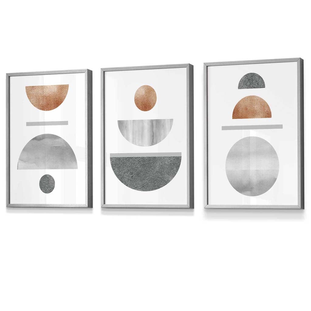 Abstrakt Geometrisk Väggkonst Set för Heminredning 5