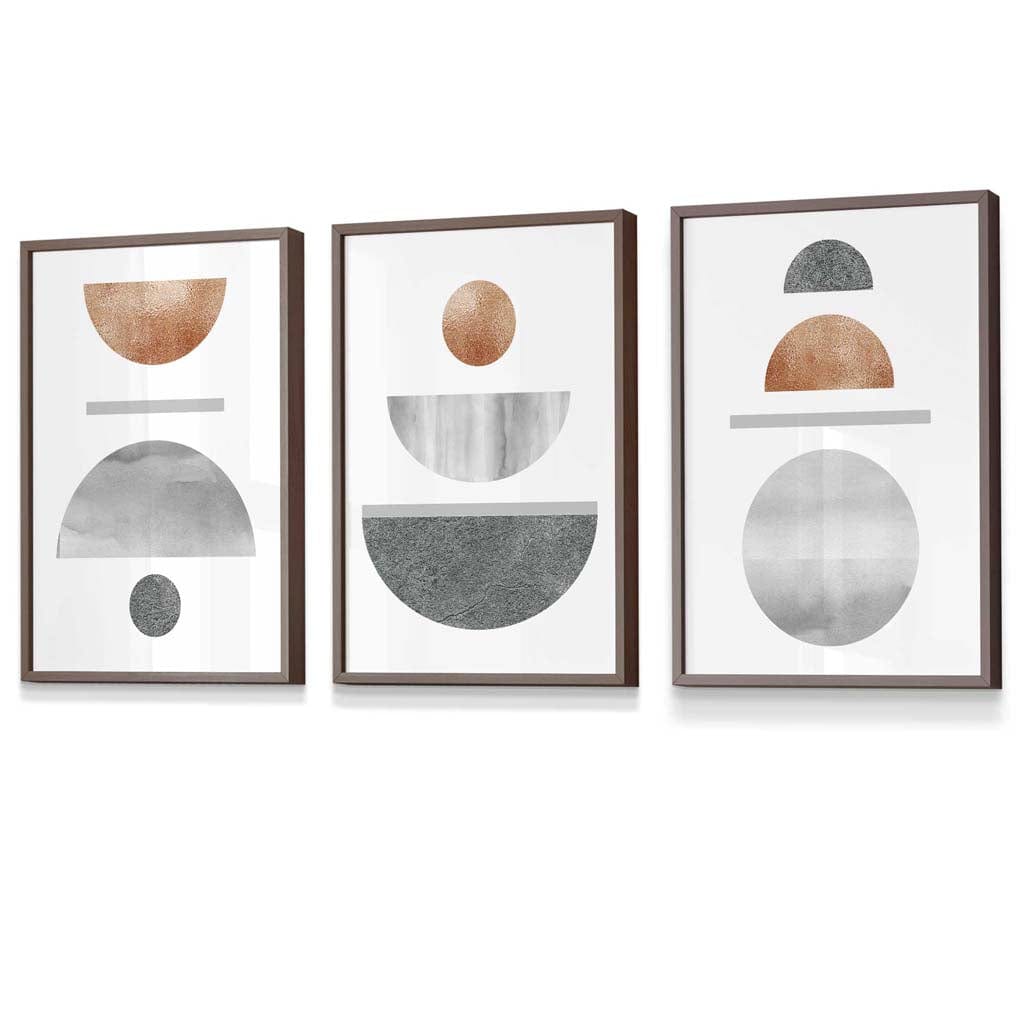 Abstrakt Geometrisk Väggkonst Set för Heminredning 7