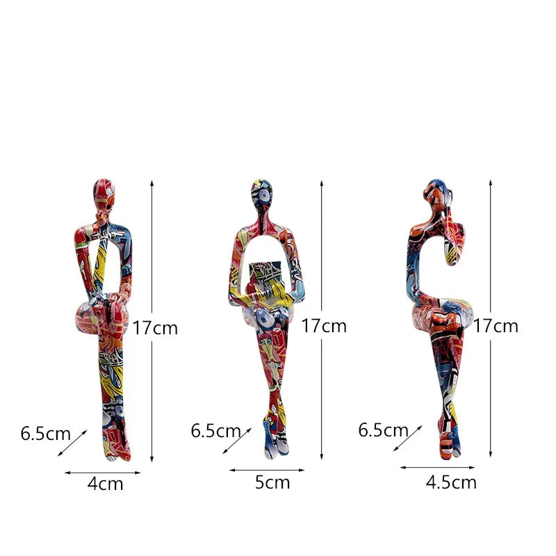 Abstrakt Skulptur Set för Hem och Kontor 7