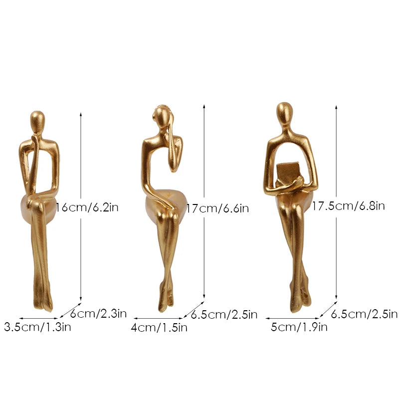 Abstrakt Skulptur Set för Hem och Kontor 8