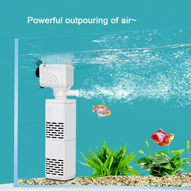 Akvariefilterpump 4 i 1 Tyst Dränkbar 2