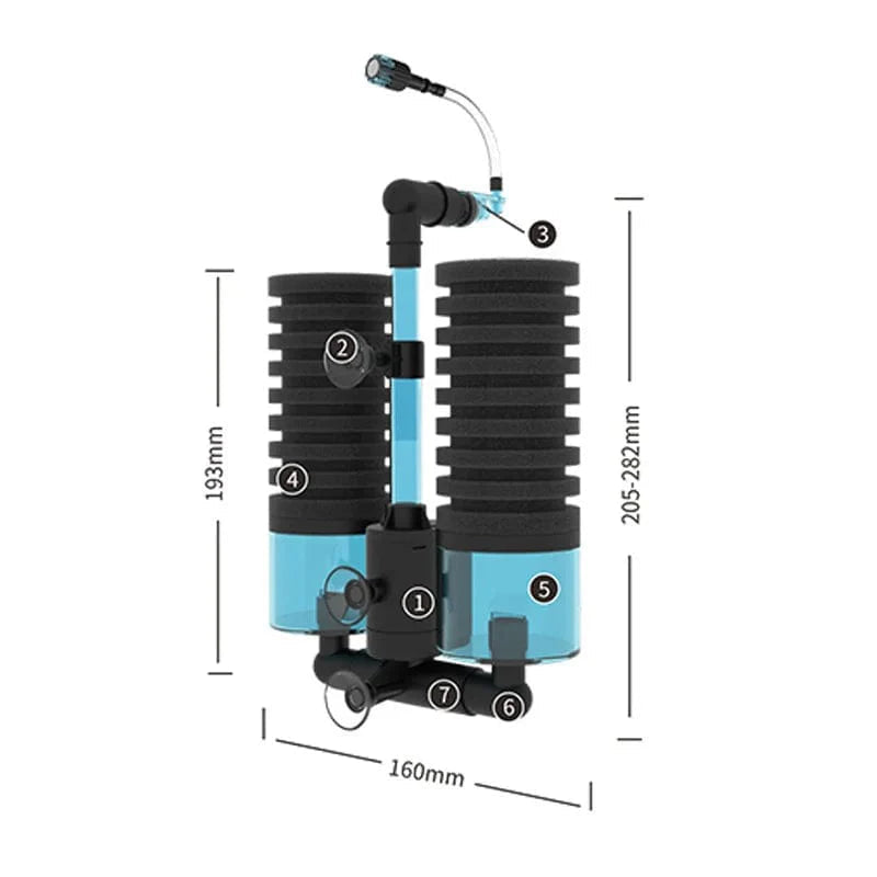 Akvarietillbehör Elektrisk Vattensvamp Kompakt Design 0