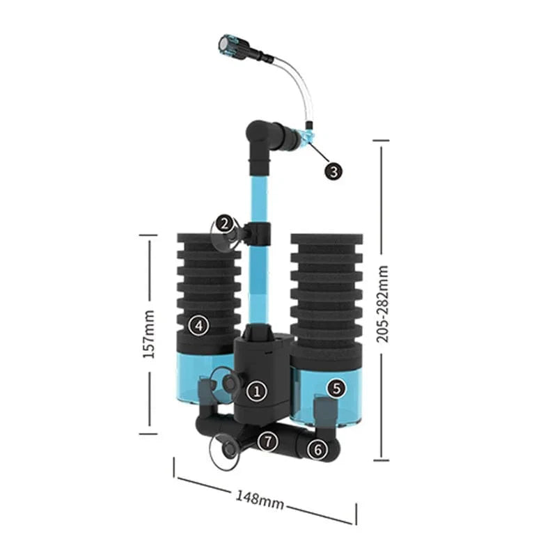 Akvarietillbehör Elektrisk Vattensvamp Kompakt Design 5