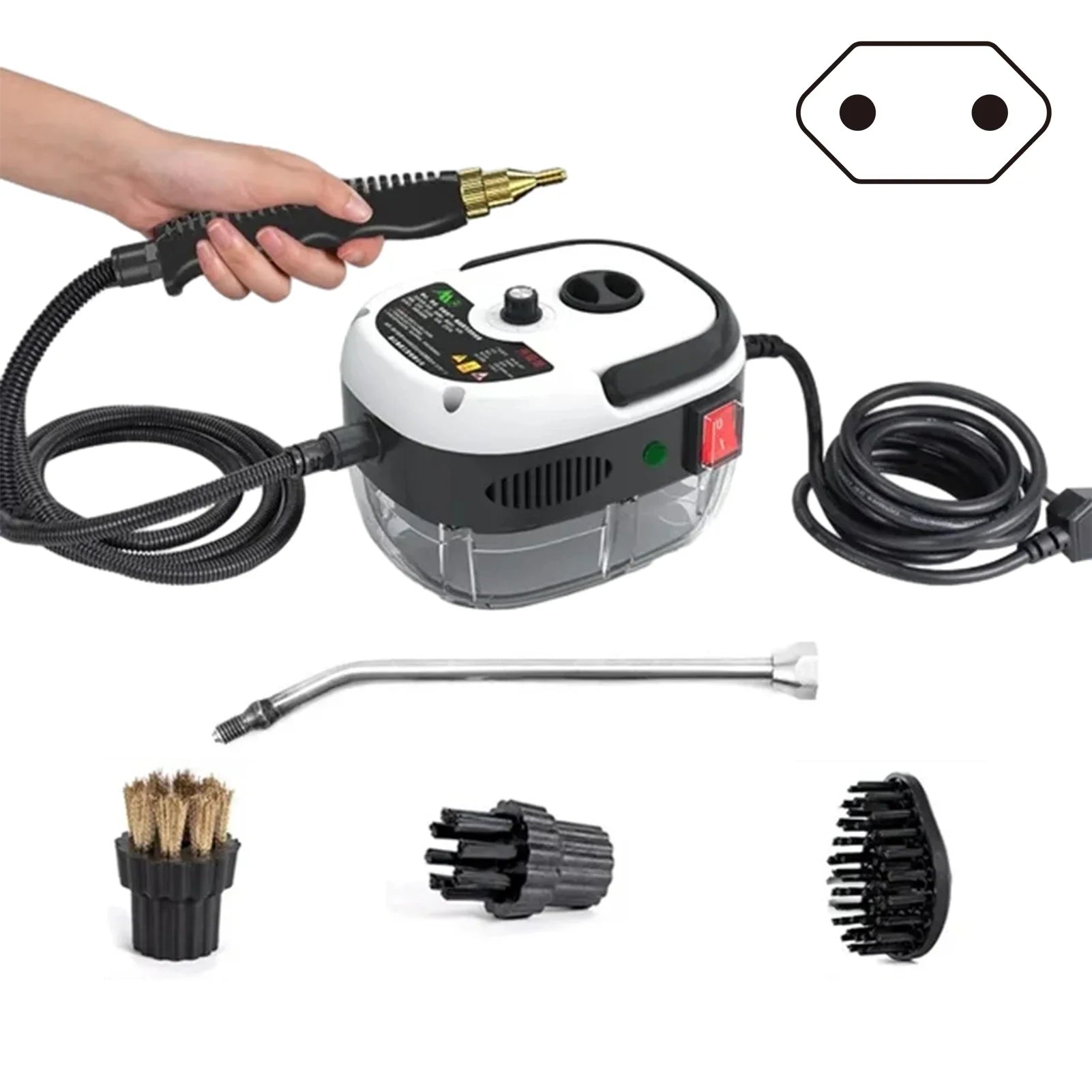 Ångtvätt för Hem och Kök Högtryck Rengöring Multinivå 2500W 0