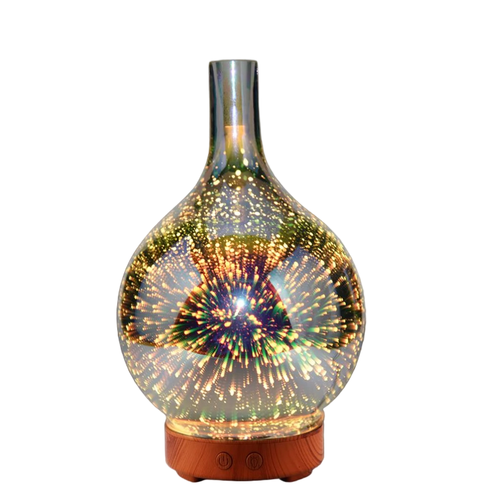 Aromaburst Aromdiffusor i 3D-glas med LED-färgskiftning 0