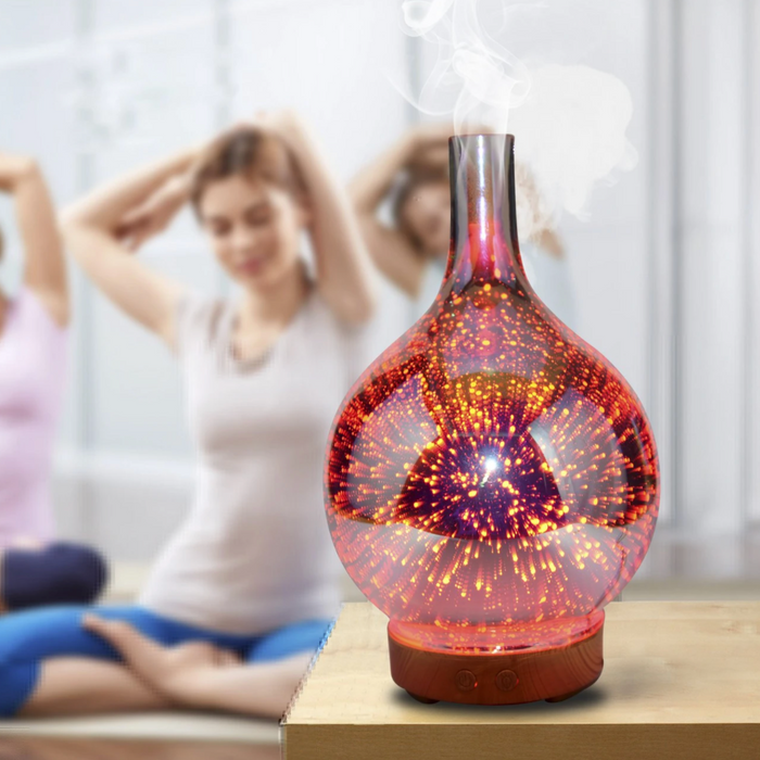 Aromaburst Aromdiffusor i 3D-glas med LED-färgskiftning 1