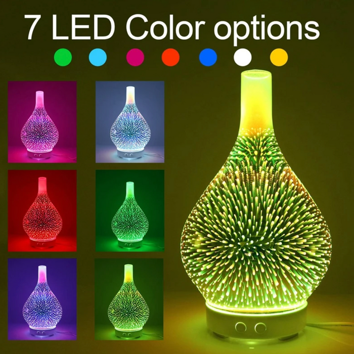 Aromaburst Aromdiffusor i 3D-glas med LED-färgskiftning 5