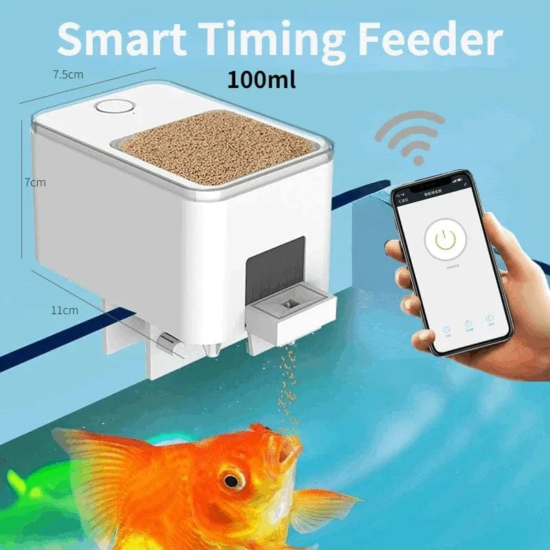 Automatisk Fiskmatare Med Wifi Och Röststyrning För Akvarier 6