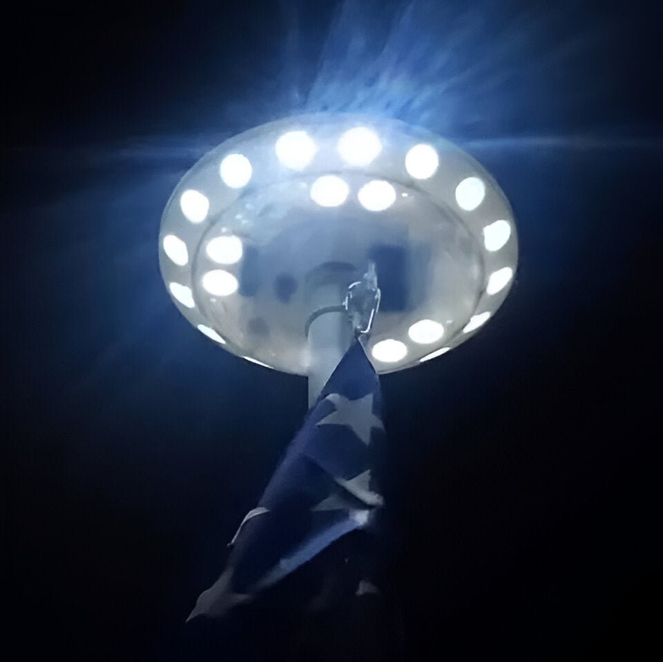 Automatisk Flaggbelysning Med Solenergi 360° LED-paneler För Utomhusbruk 3
