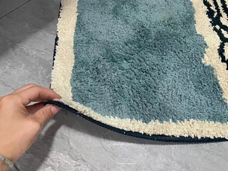 Badrumsmatta i Nordisk Stil med Abstrakt Design 6