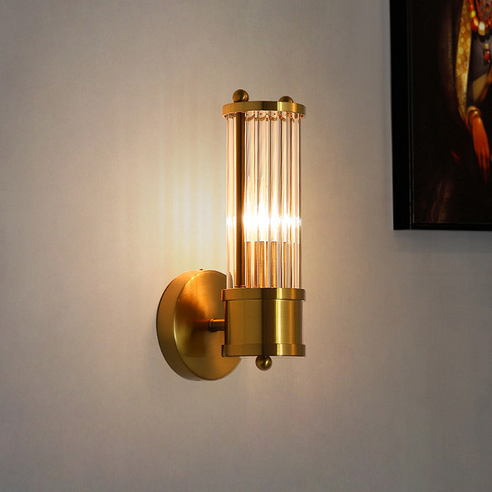 Badrumsvägglampa i Guld med Elegant Design 0