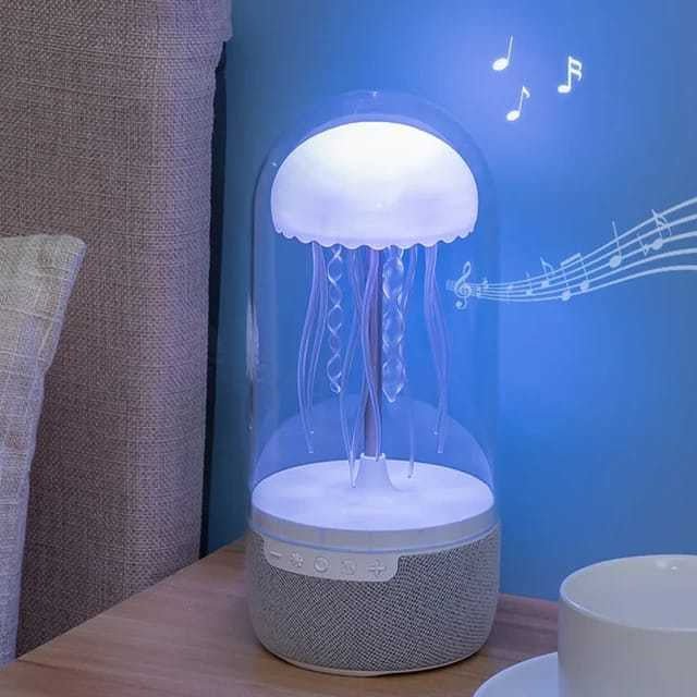Bärbar Bluetooth Högtalare Jellyfish Med Neonljus För Fest Atmosfär 1