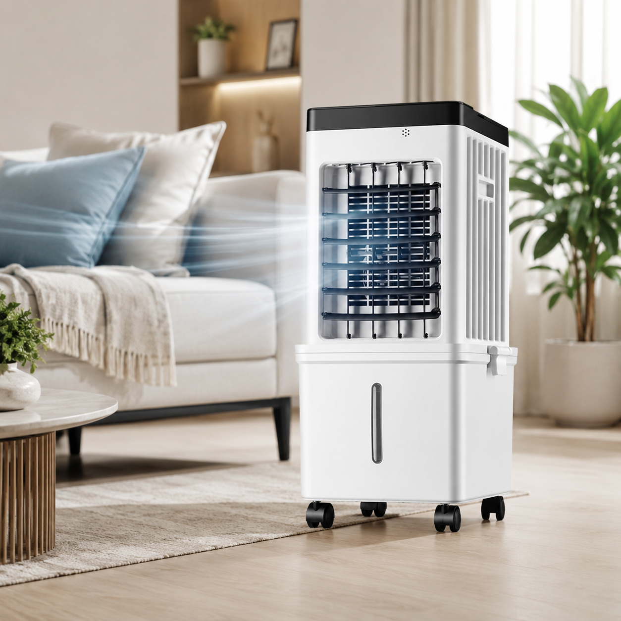 Bärbar Evaporativ Luftkylare Med Timer Och Oscillation 1