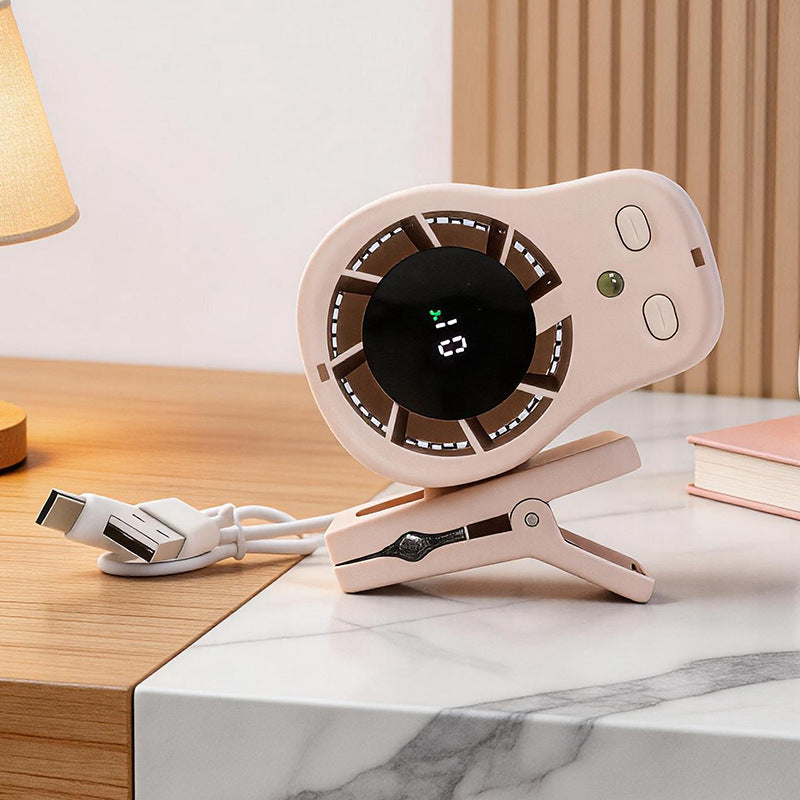 Bärbar Fläkt med LED-display för Kvinnor 5